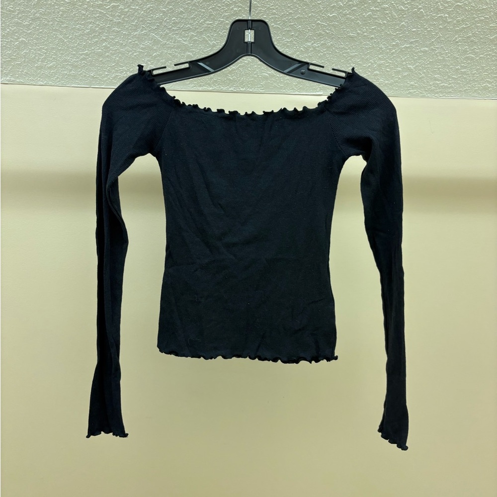 Hollister Black Long Sleeve Women's Top